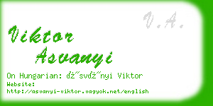 viktor asvanyi business card